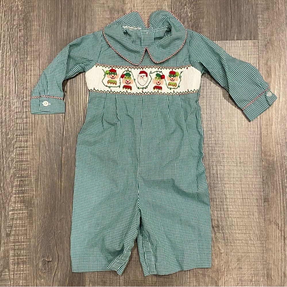 Vintage Christmas Santa Claus Baby Onesie 6-9 Months